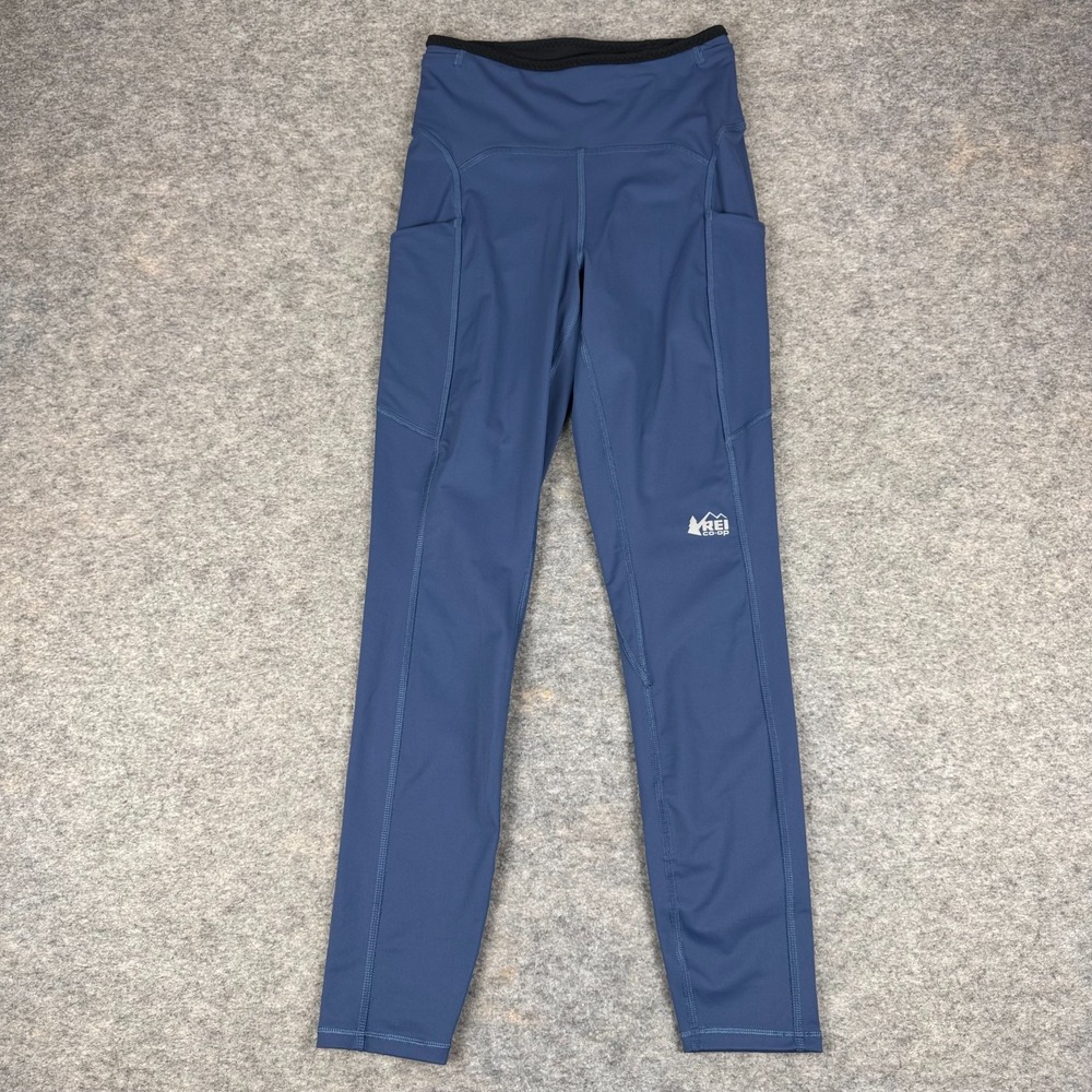 REI Co-op Swiftland 7/8 Running Tights 26" Nylon Stretch Blue Womens Small S